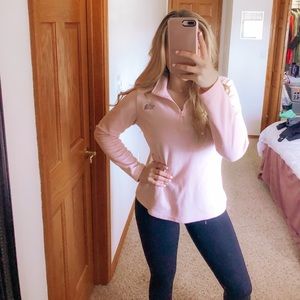 North Face Half Zip Pink